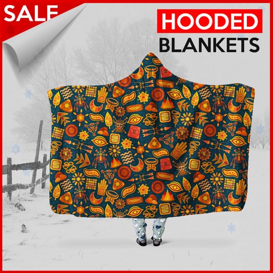 Groovy Autumn - Hooded Blanket