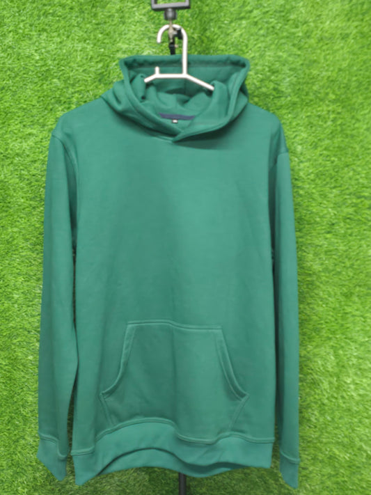 Dark Green Plain Hoodie