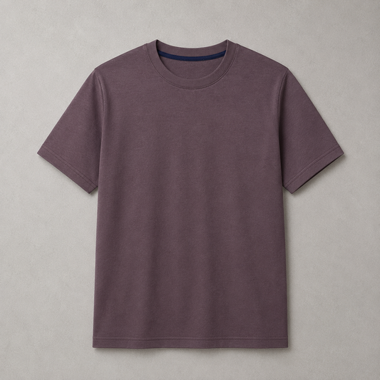 Unisex Brown Textured Cotton Tee