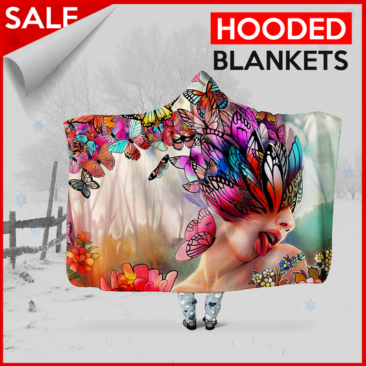 Butterfly Throw - Hooded Blanket
