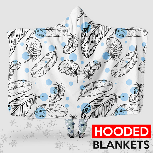 Floral Leaves - Hooded Blanket