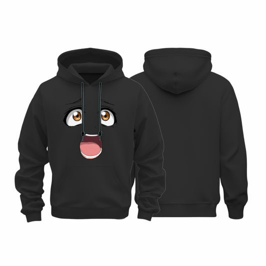 Anime Face Hoodie Non-Zipper