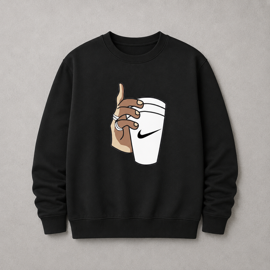 NEW TRENDY PREMIUM QUALITY WINTER COLLECTION PRINTED BLACK SWEAT SHIRT FOR MENS