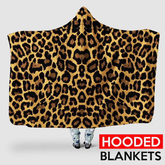 Cool Leopard Print - Hooded Blanket