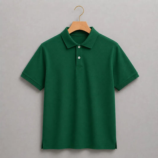 Men’s Polo Clothing T-shirt Soft Fabric Simple Look T-shirt For Men - Green
