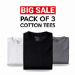 [Pack of 3] Cotton Tees