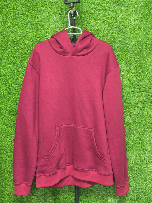 Mehroon Plain Hoodie