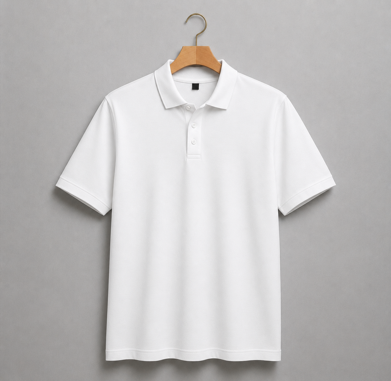 Men’s Polo Clothing T-shirt Soft Fabric Simple Look T-shirt For Men - White