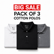 [Pack of 3] Cotton Polo