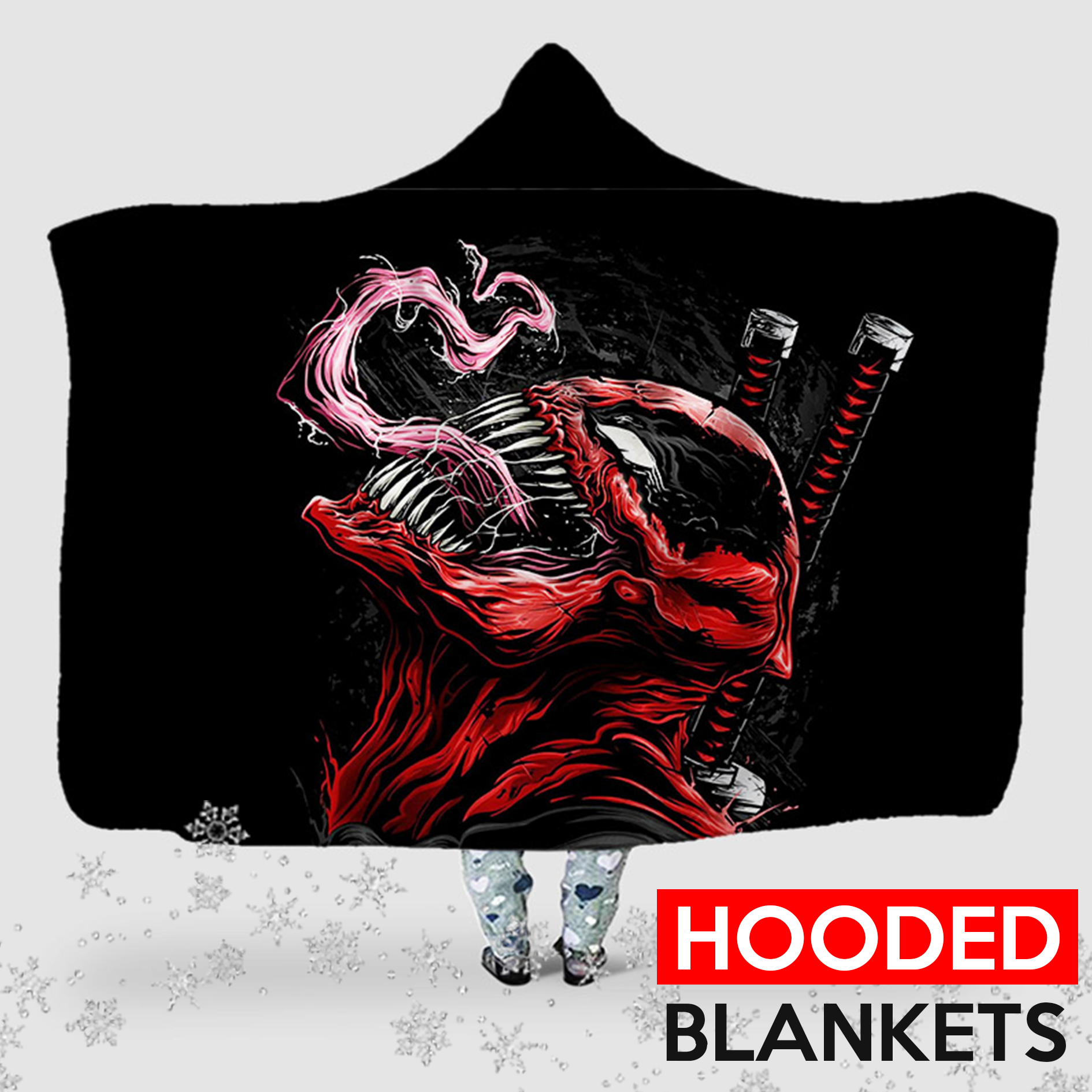 Venom Red  - Hooded Blanket