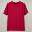 Unisex solid red Cotton Tee