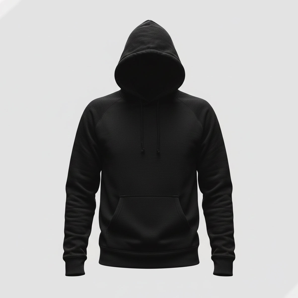 Black Plain Hoodie