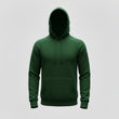 Dark Green Plain Hoodie