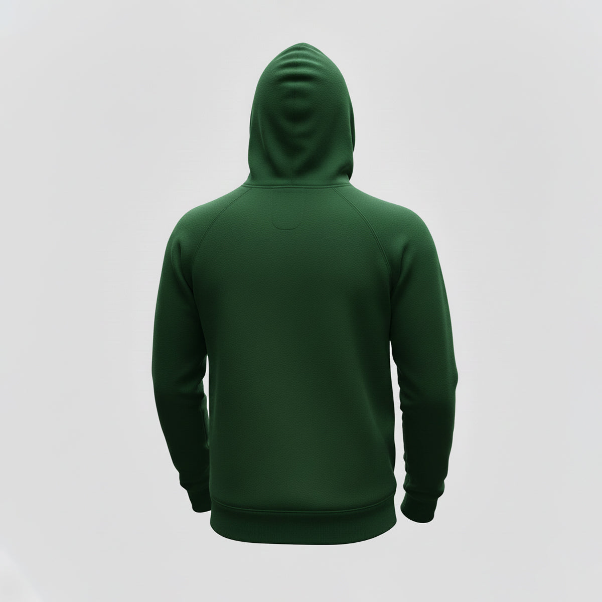 Dark Green Plain Hoodie