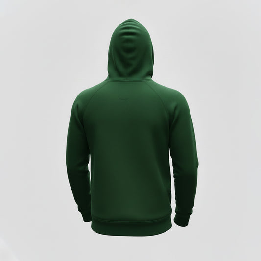 Dark Green Plain Hoodie