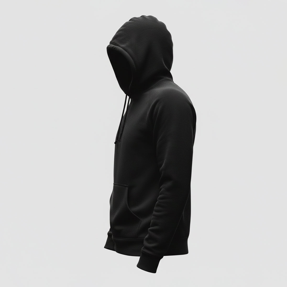 Black Plain Hoodie