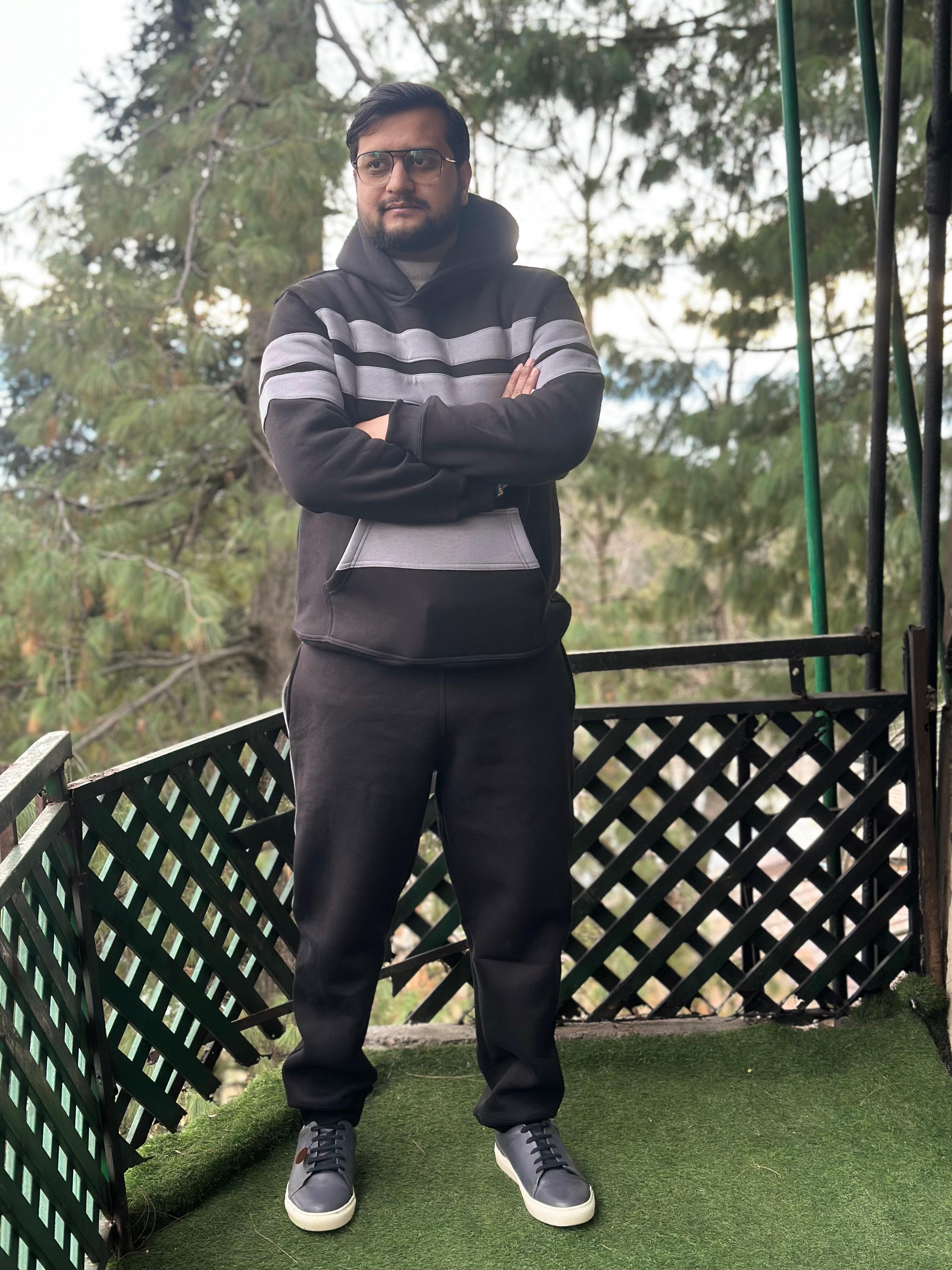 Grey Black Blend Tracksuit