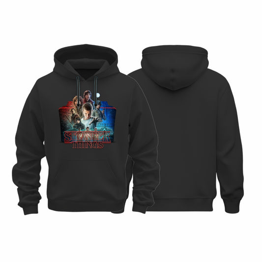 Stranger Things Main Characters Graphic Hoodie Non-Zipper