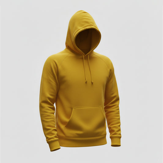 Yellow Plain Hoodie