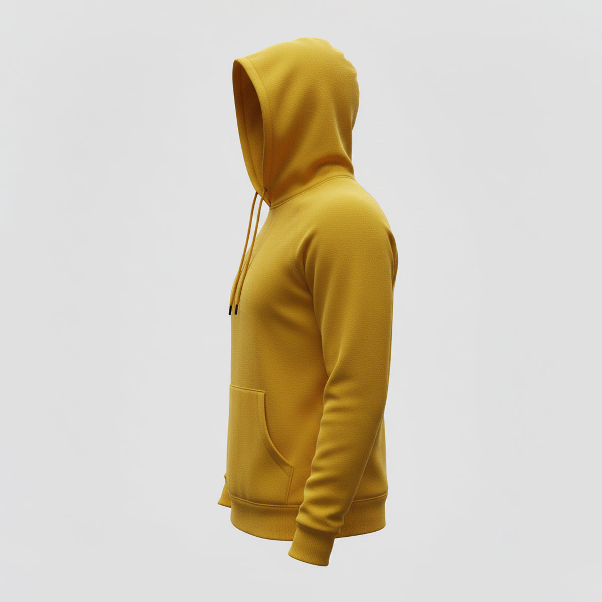 Yellow Plain Hoodie