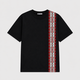 Geometric Pattern drop shoulder t-shirt