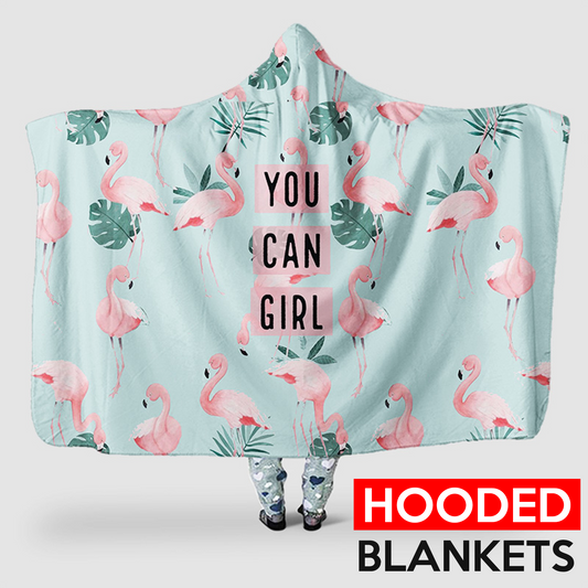 Tropical Flamingo - Hooded Blanket