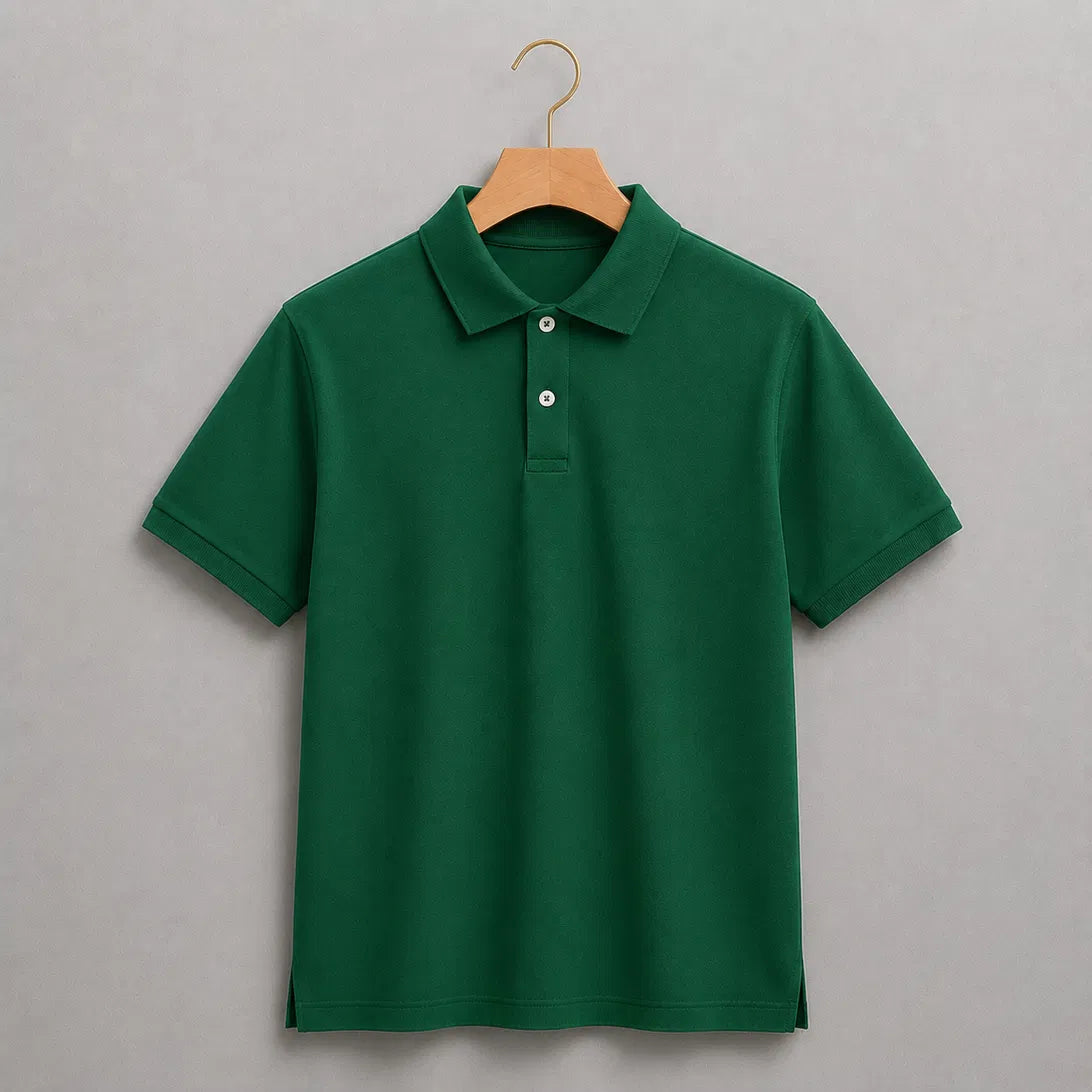 Men’s Polo Clothing T-shirt Soft Fabric Simple Look T-shirt For Men - Green