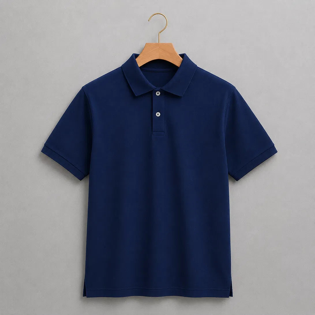 Men’s Polo Clothing T-shirt Soft Fabric Simple Look T-shirt For Men - Blue