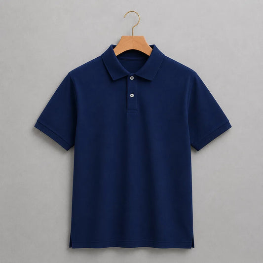 Men’s Polo Clothing T-shirt Soft Fabric Simple Look T-shirt For Men - Blue