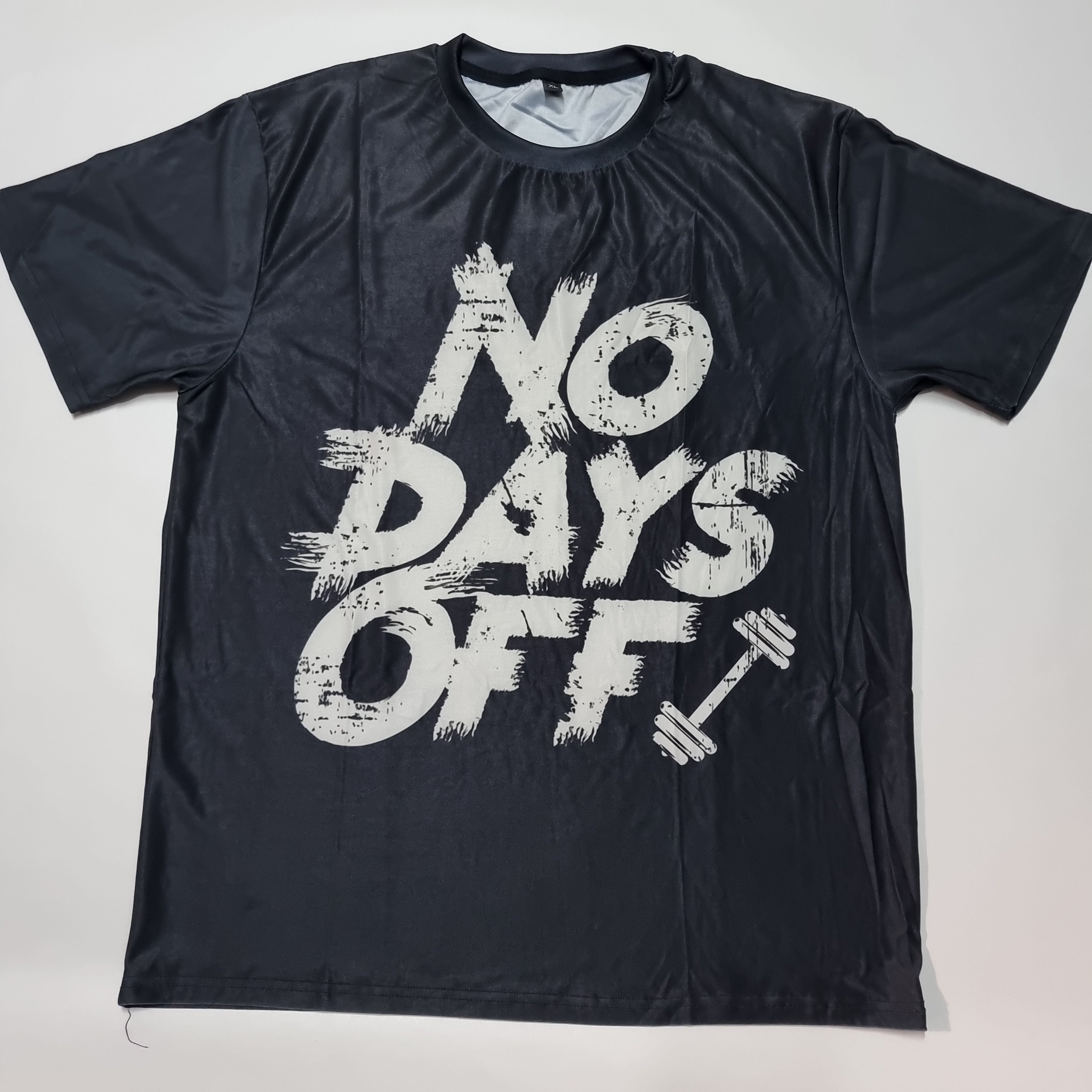 No days off all over black tee