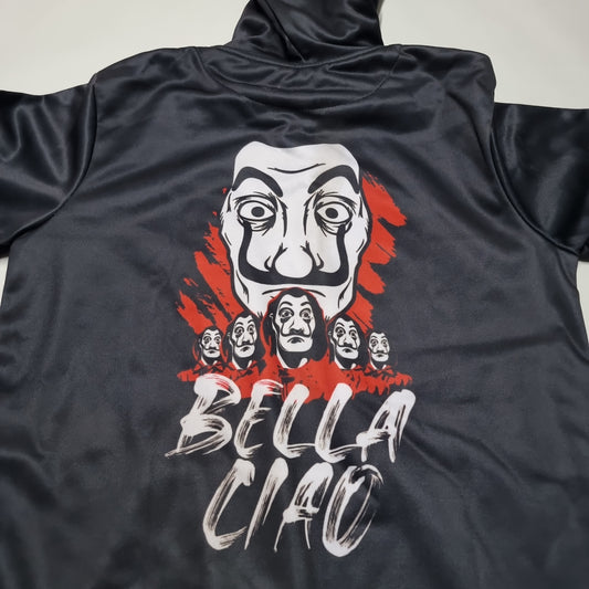 Bella ciao all over black hoodie