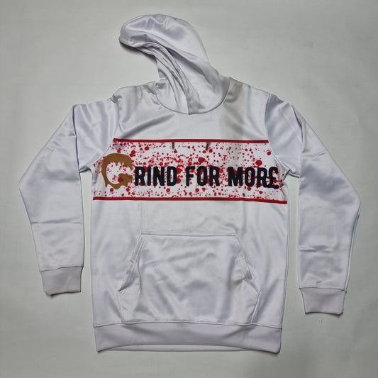 Grind for more white hoodie