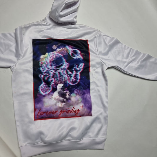 Grind for more white hoodie