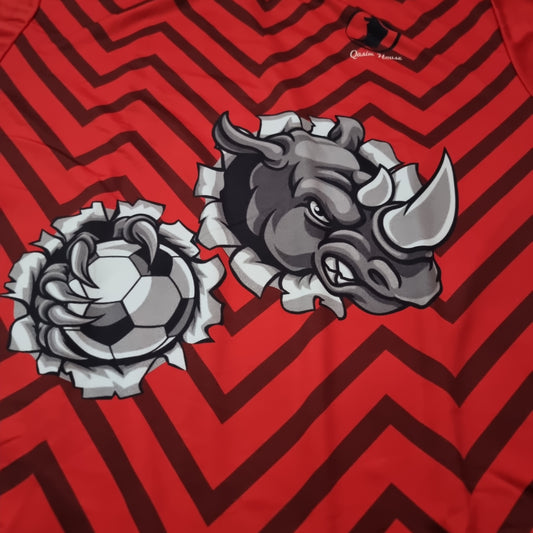 Red rhino all over tee