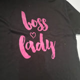 Boss lady black cotton tee