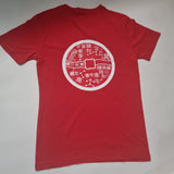 Red printed cotton tee