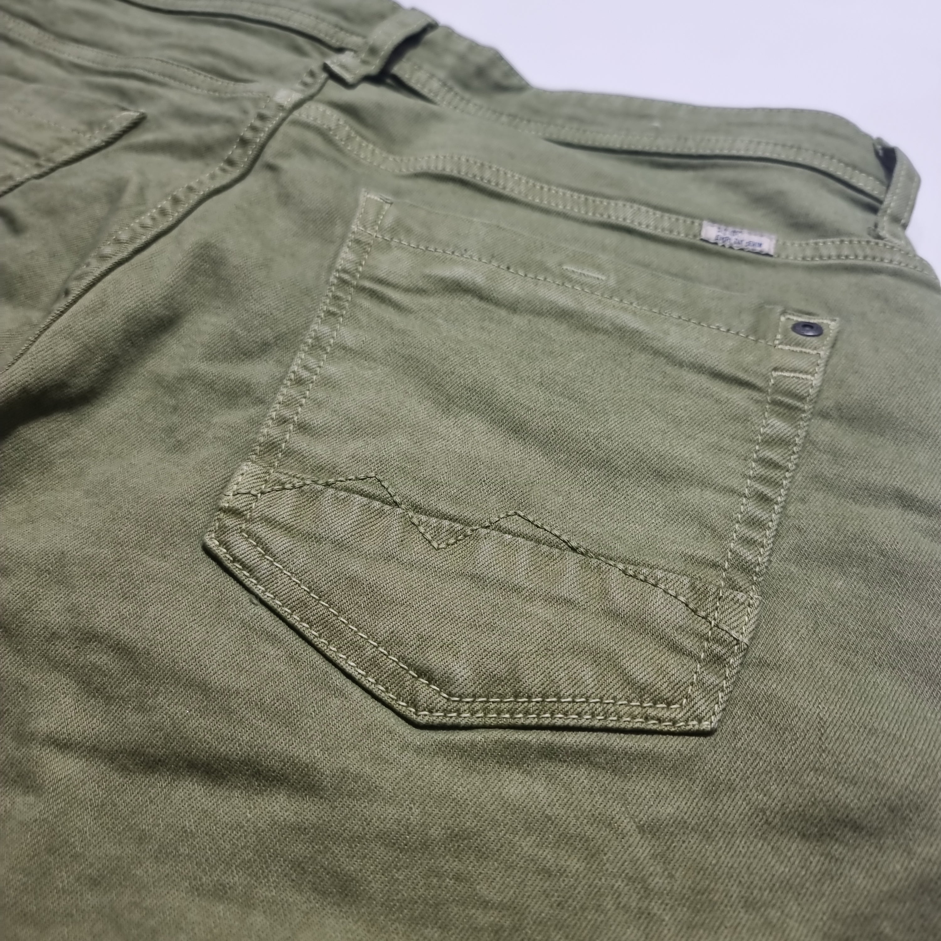 Army green denim Blend shorts