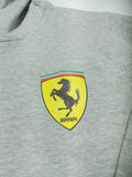 Ferrari Logo Grey Hoddie Zipper