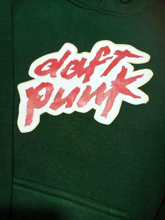 Daft Punk Green Hoddie Non Zipper