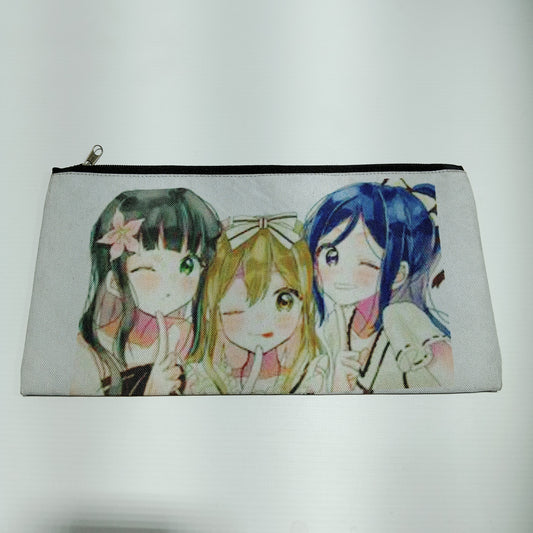 Comic Girls Characters Zippy Pouch White