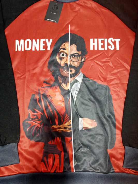 Money Hiest Professor  front digital sweat shirt