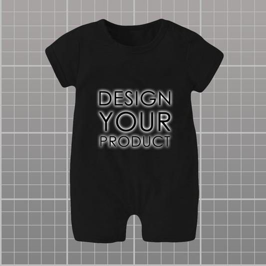 Custom Baby Romper - Black / 0-3 months