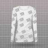 All Over Printed Long T-Shirt Women Full Sleeves - Dexpel.com - Custom Print Shop