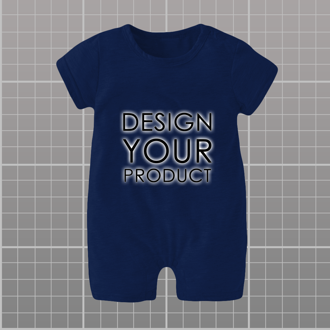 Custom Baby Romper - Navy / 0-3 months