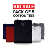 [Pack of 5] Cotton Tees