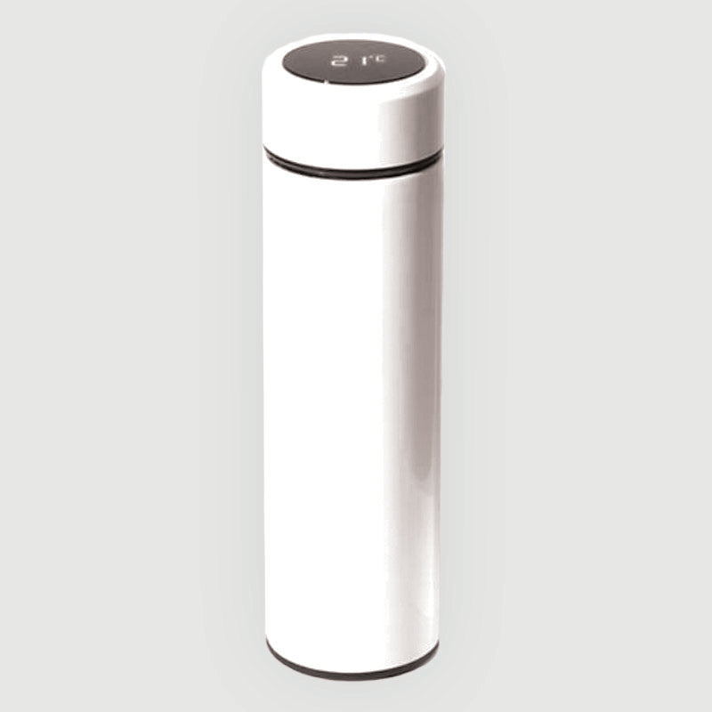 White Metallic Customized Engraving Bottle Flask with LED Panel